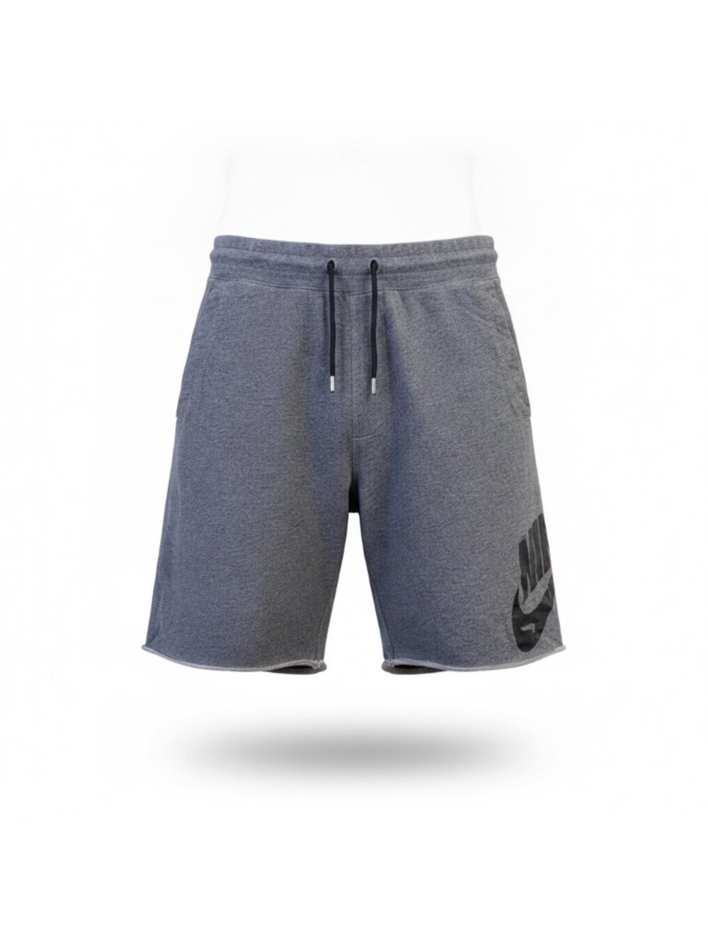 Nike Mens Gray Cotton Drawstring Athletic Shorts Lounge & Activewear Size Large